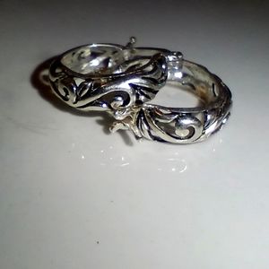 Vintage Sterling Silver Clip back Earrings